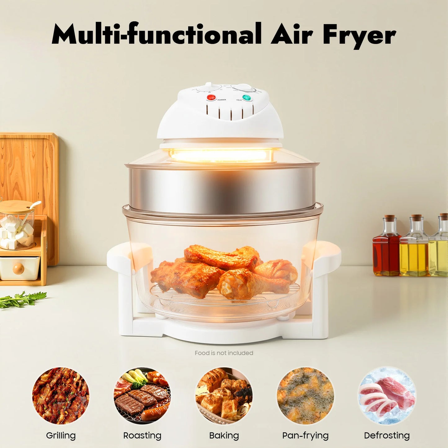 Visual Air Fryer 360 Degree Hot Air Circulation Oil Free