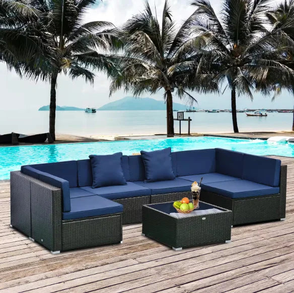 Patio Furniture Sectional Set Outdoor Sofa Garden Lounge