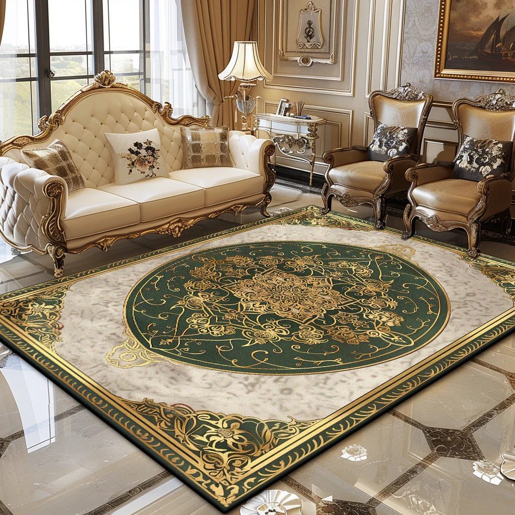 European Luxury Living Room Carpet Soft Fluffy Floor Mat Customizable