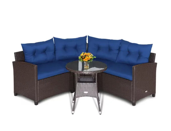 Patio Furniture Sectional Set Outdoor Sofa Garden Lounge
