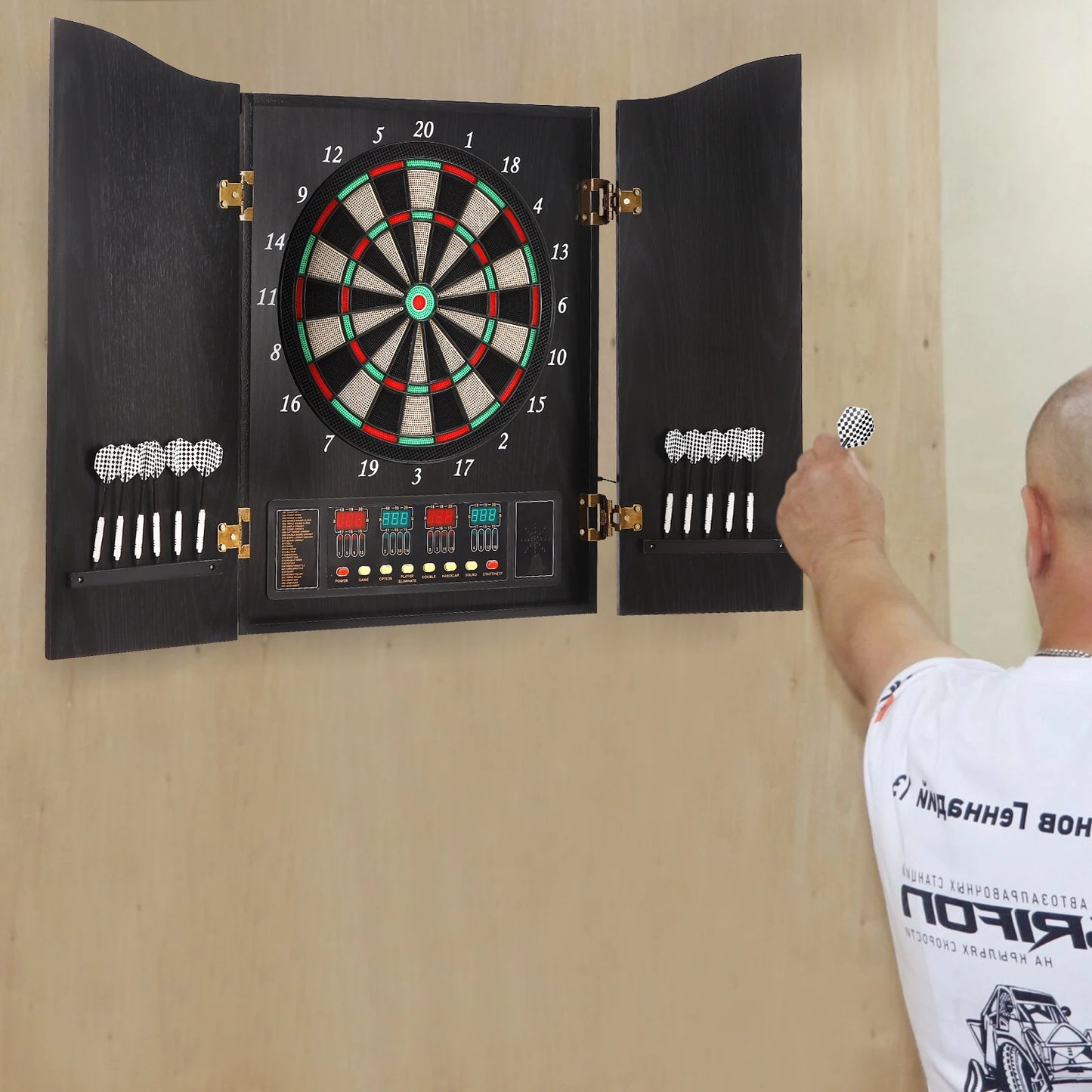 NONED Electronic Dartboard Set With 4 LED Displays