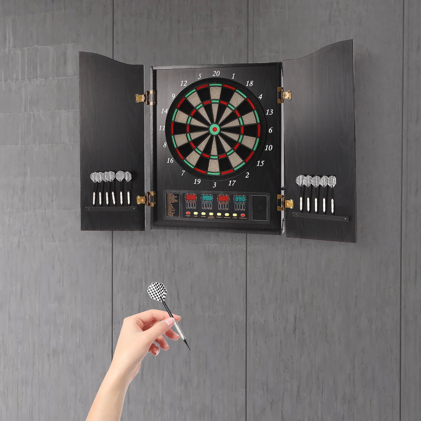 NONED Electronic Dartboard Set With 4 LED Displays