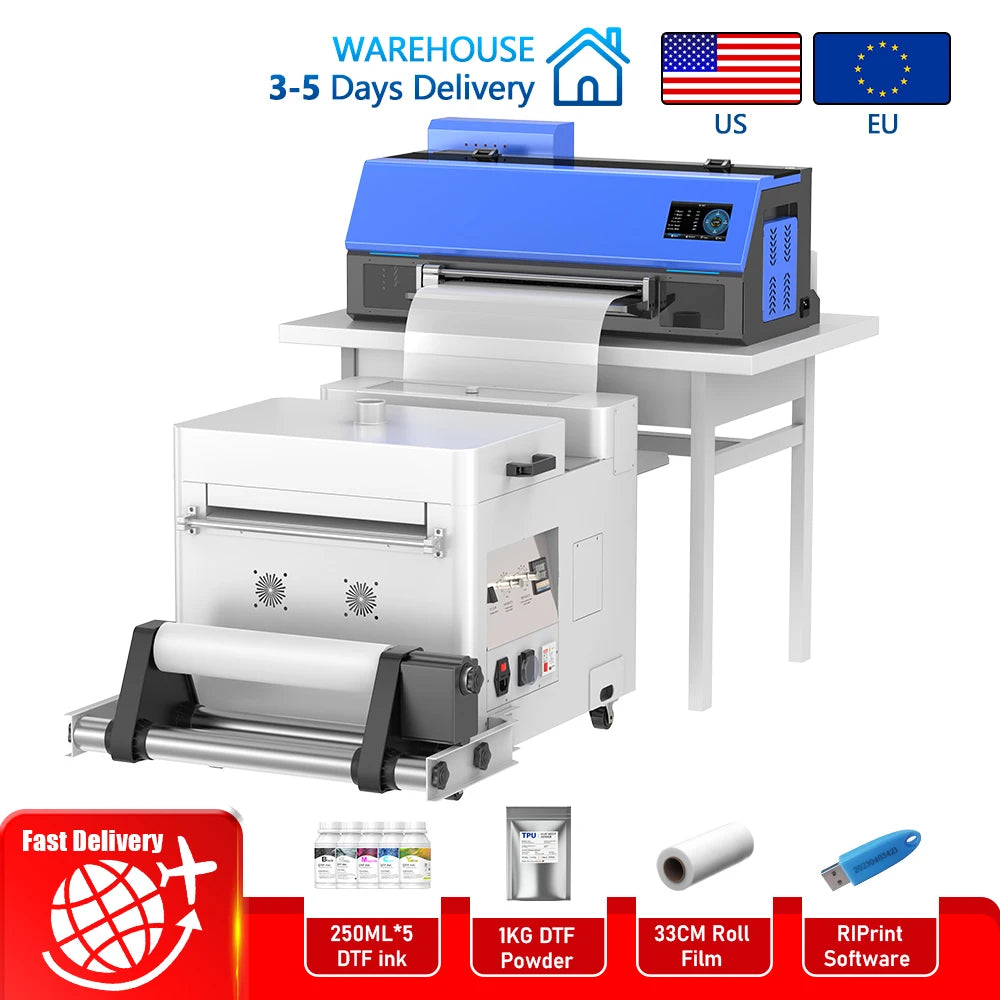 OLOEY A3 DTF Printer Shaker Oven XP600 Printhead Auto-Cleaning