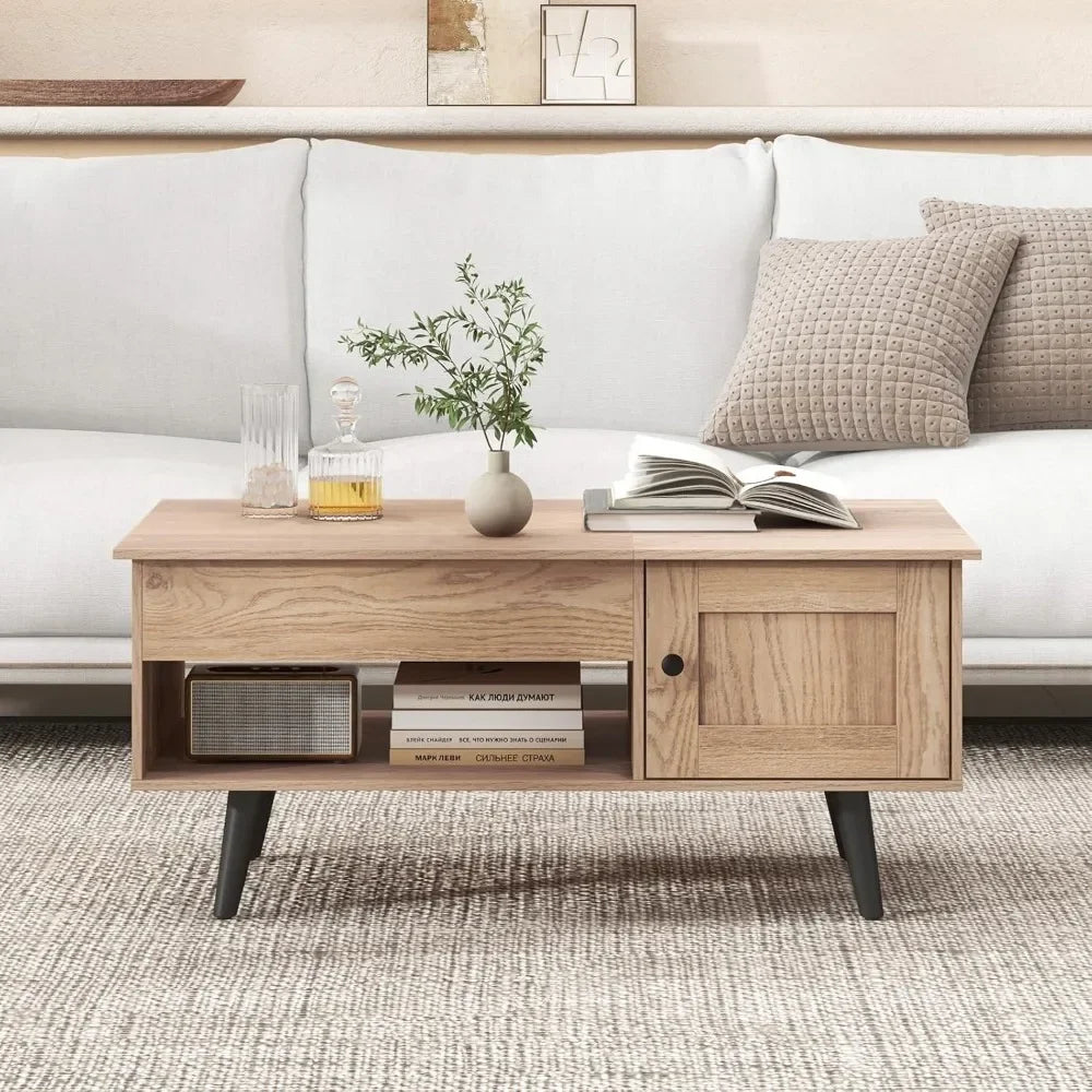 Lift Top Coffee Table With Storage And Hidden Compartment