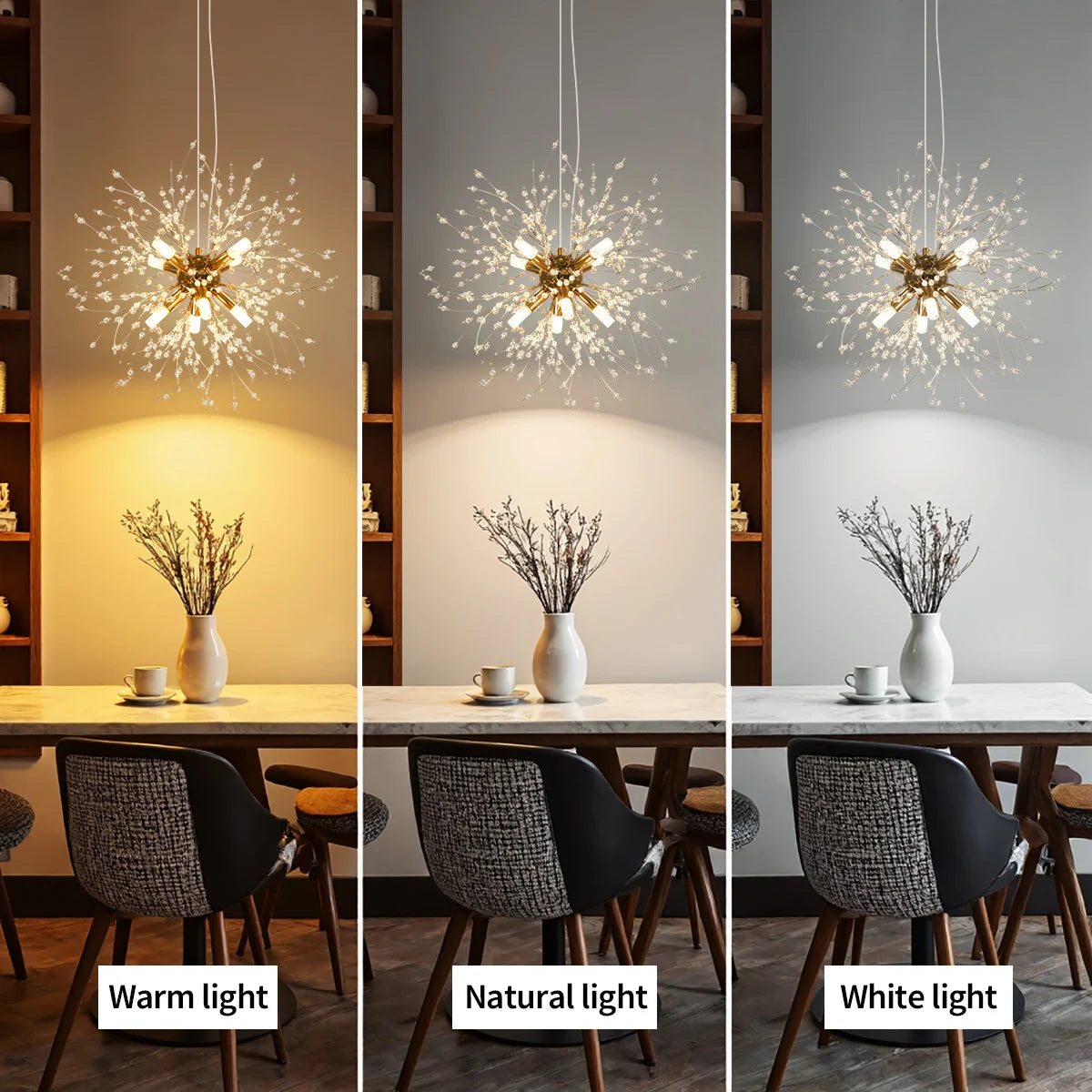Crystal Dandelion Chandelier With G9 Bulbs Pendant Light For Living Room