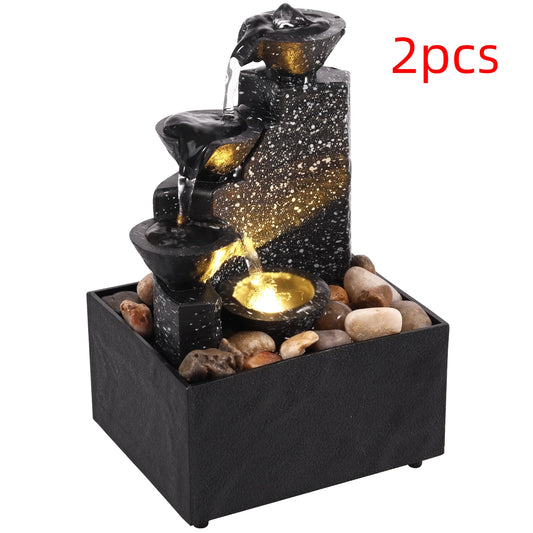 Art Waterfall Desk Fountain Ornament for Living Room Office