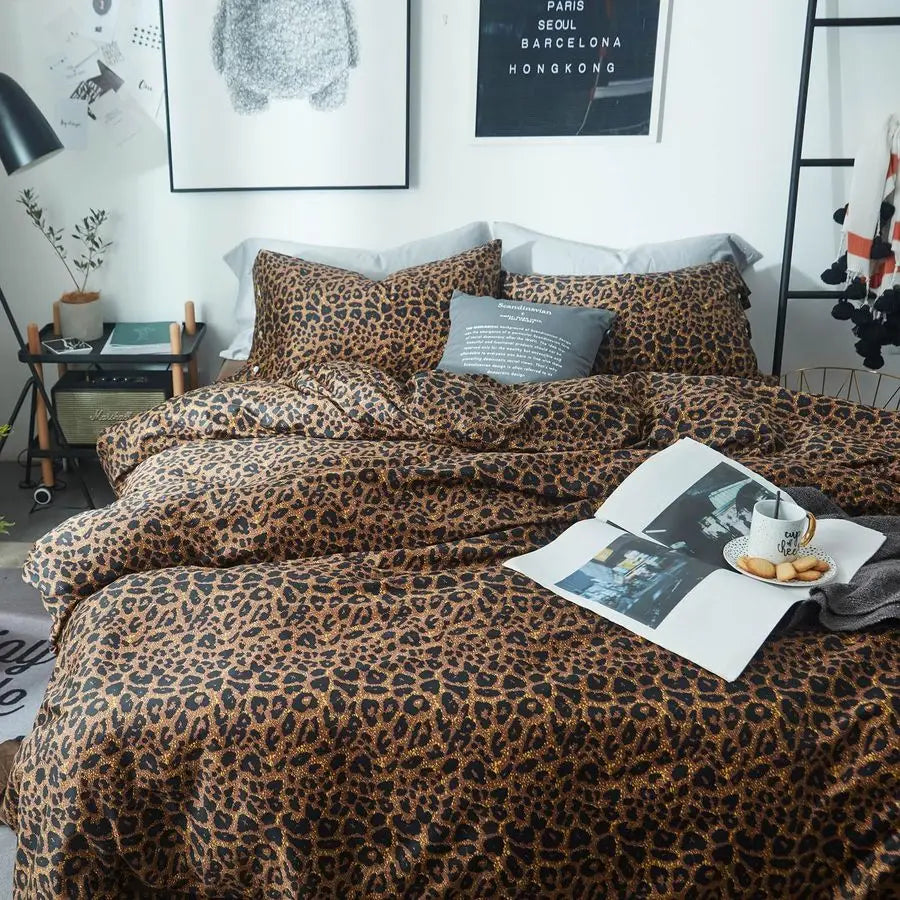 Cheetah Print Comforter Set 3 Pieces