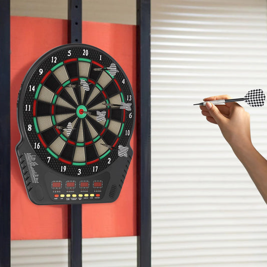 Electronic Soft Tip Dartboard Set With 27 Games And LED