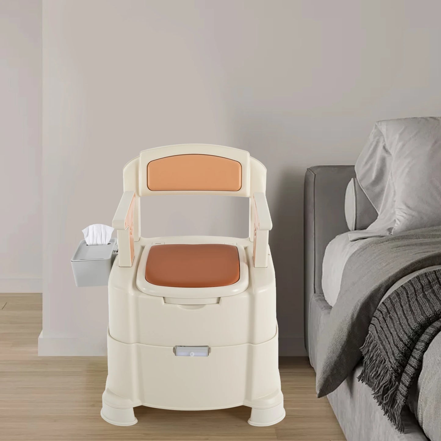 Toilet With Sensor Night Light,bedside Toilet With Maximum Load 200kg, Portable Toilet