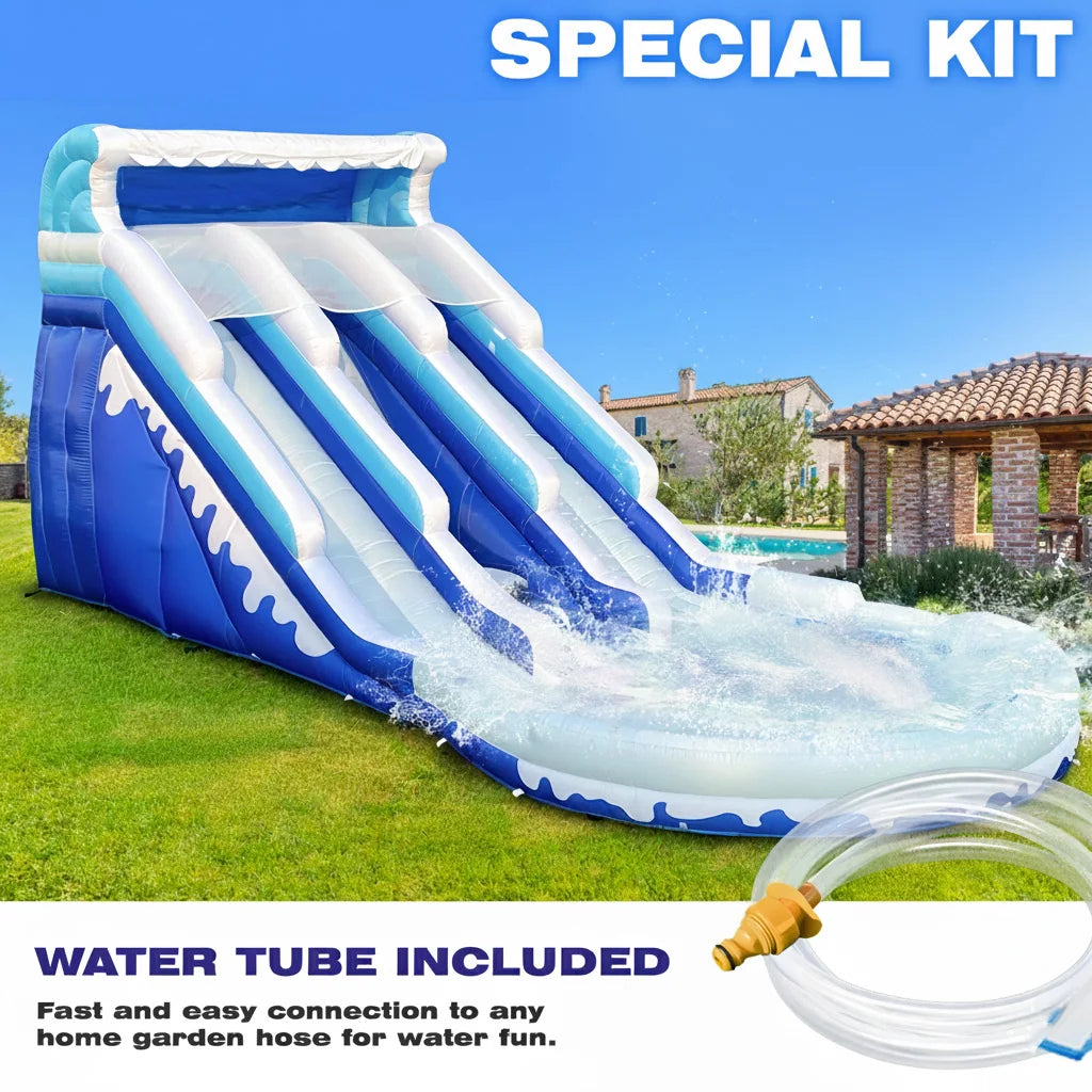 VANCEN Double Inflatable Water Slide With Blower For Backyard