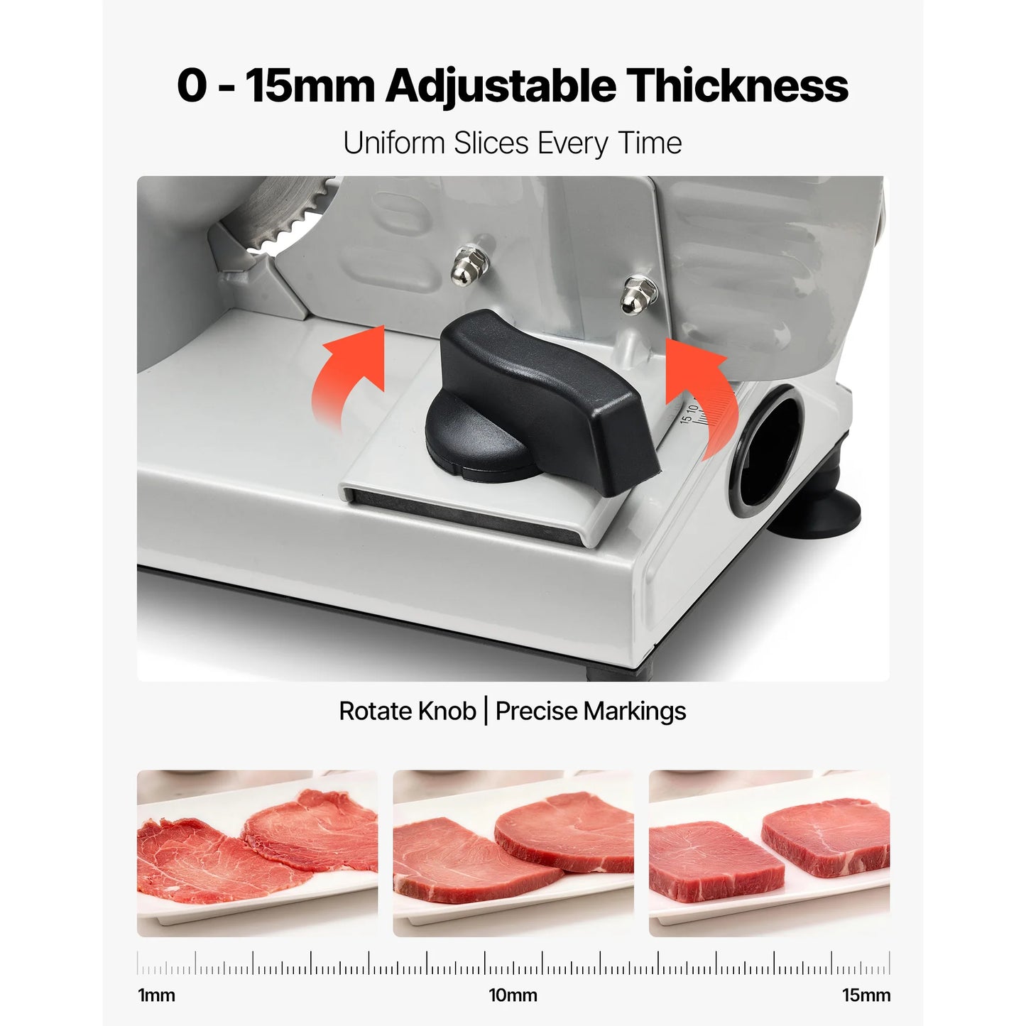 SucceBuy Electric Meat Slicer With Dual SUS420 Blades