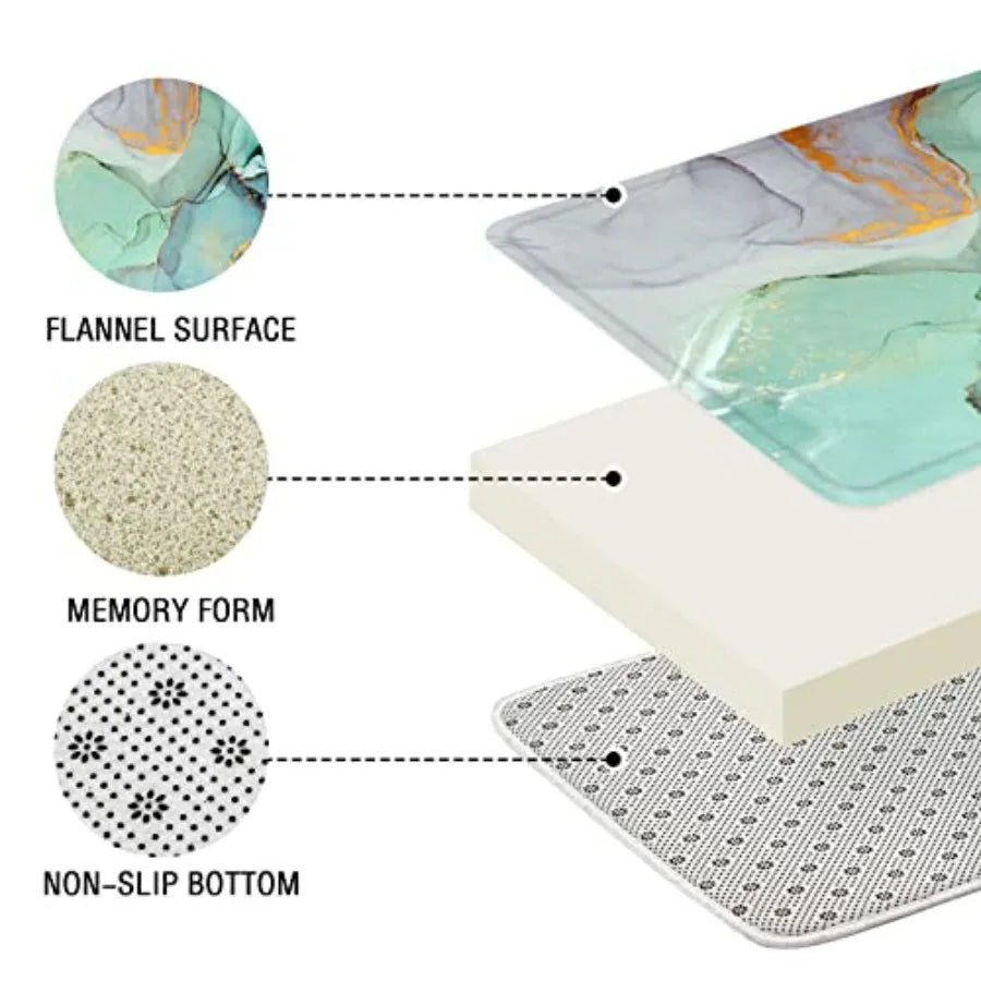 Shower Curtain Set With Bath Mat And Non Slip Rugs