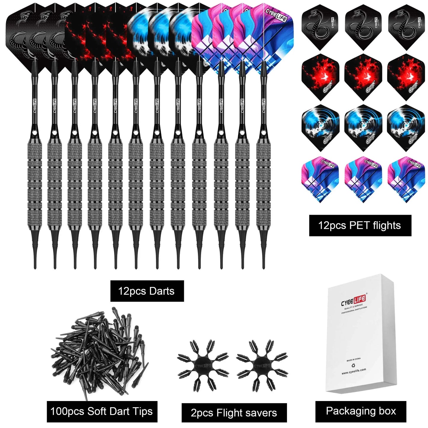 Cyeelife Soft Darts Safety Practice Integrated Set for Home Entertainment