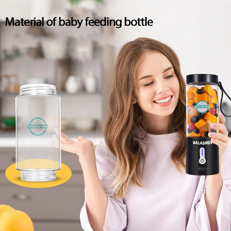 Balashov Portable Electric Juicer Blender USB Rechargeable