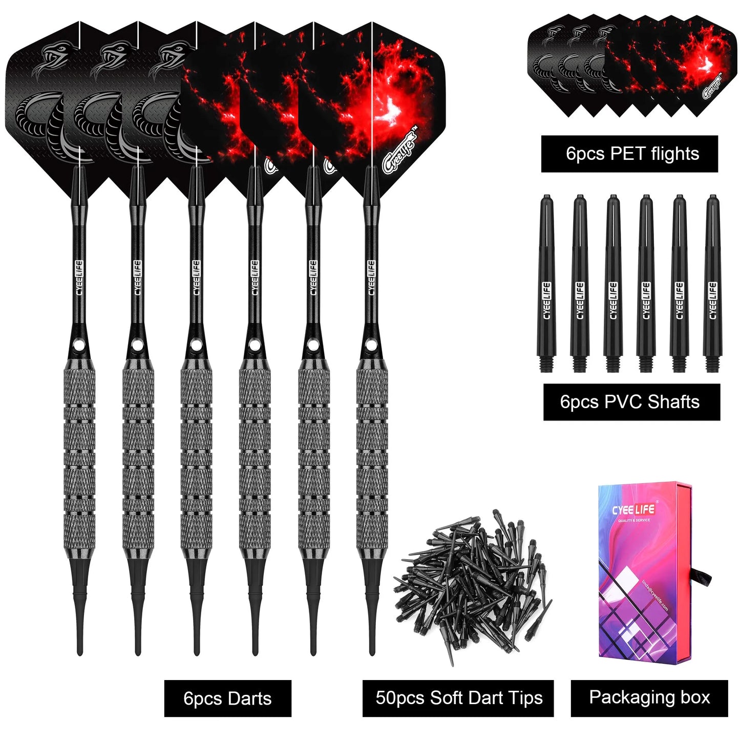Cyeelife Soft Darts Safety Practice Integrated Set for Home Entertainment