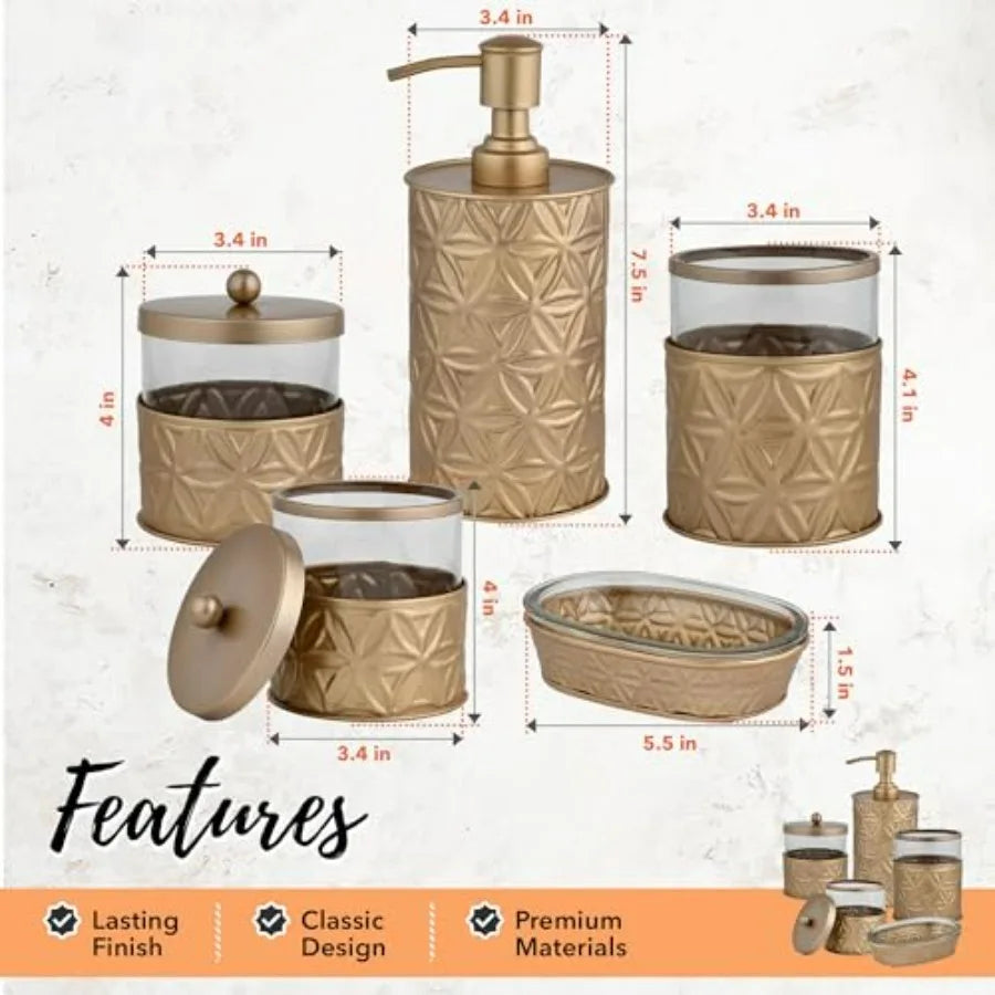 Autumn Alley Brushed Matte Finish Bathroom Accessories Set