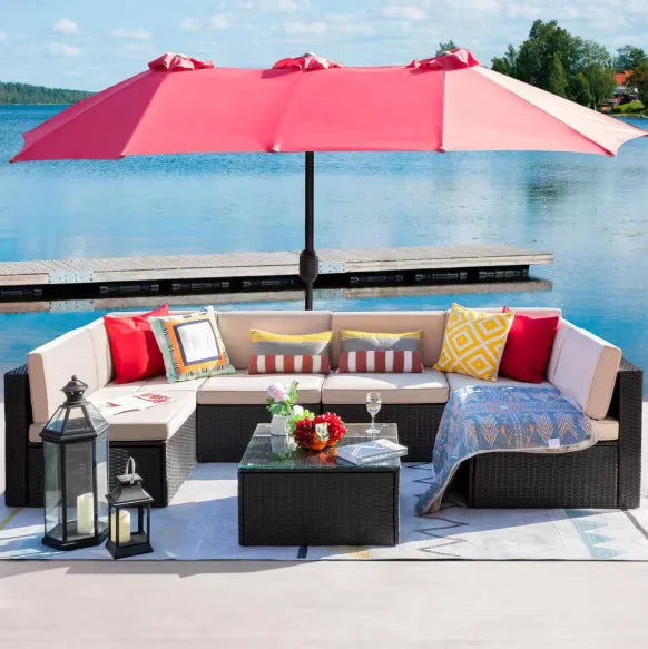 Patio Furniture Sectional Set Outdoor Sofa Garden Lounge