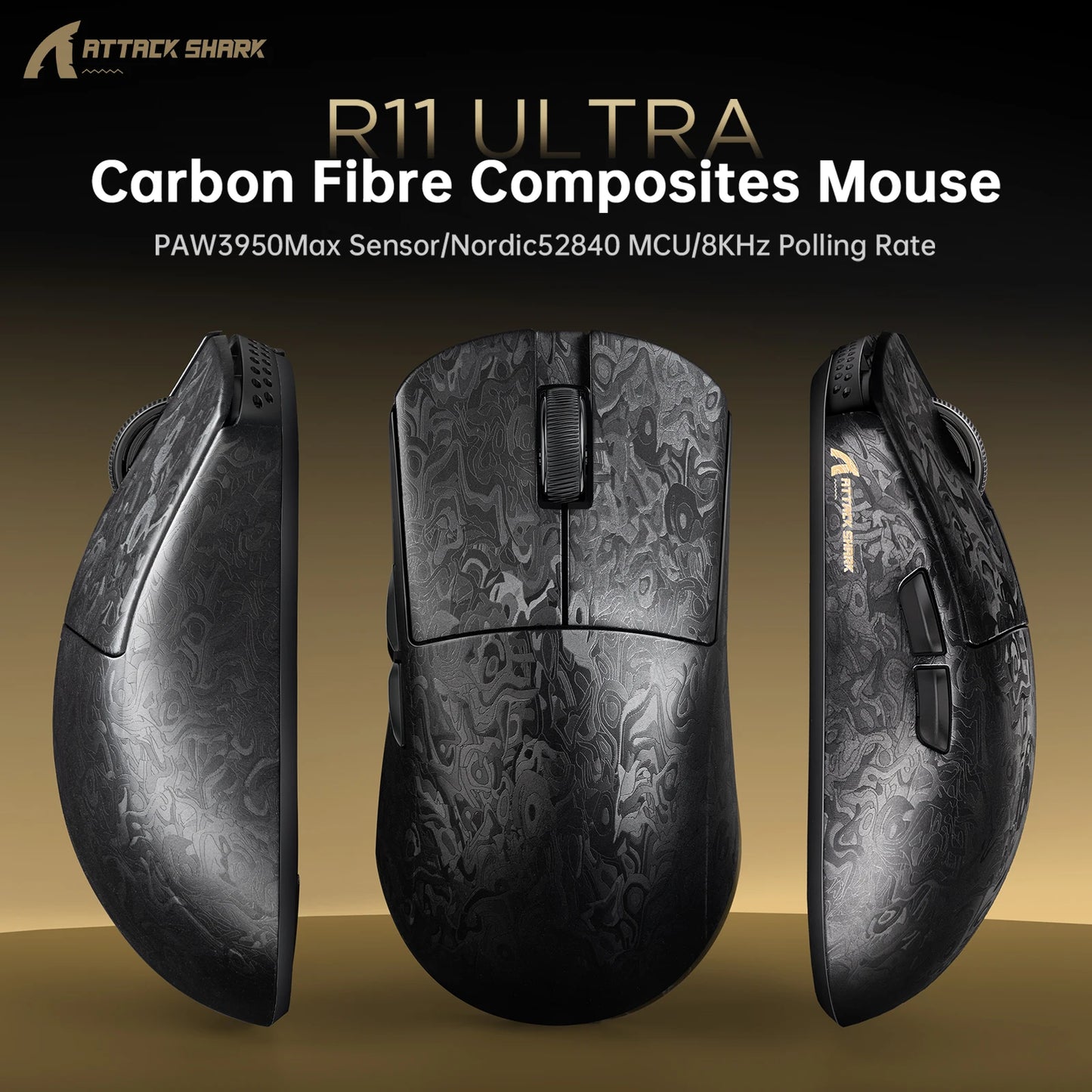 Attack Shark R11 Ultra Wireless Gaming Mouse 8000 Hz 49g