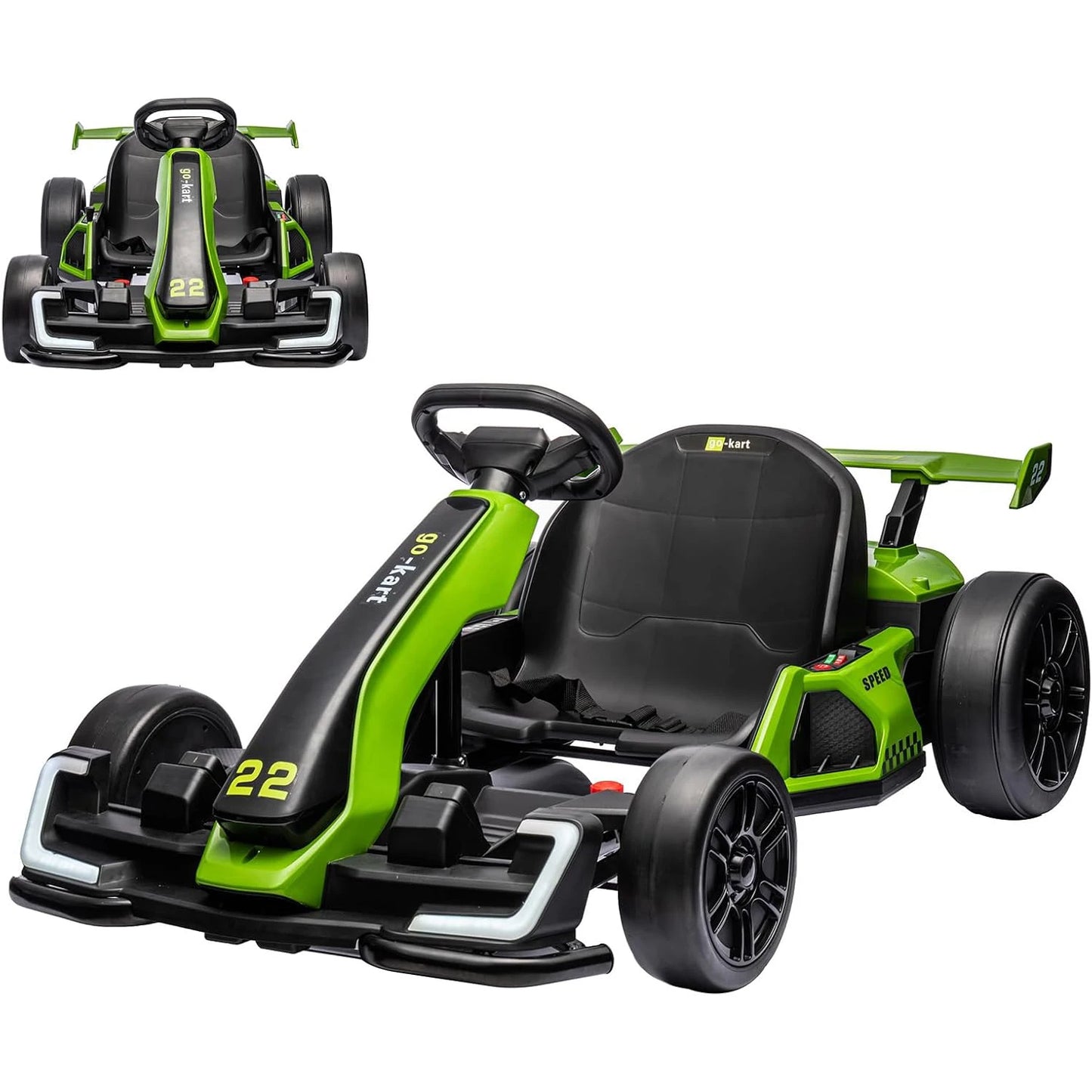 HiMISS 24V Kids Electric Go Kart 300W Motors Drift Modes