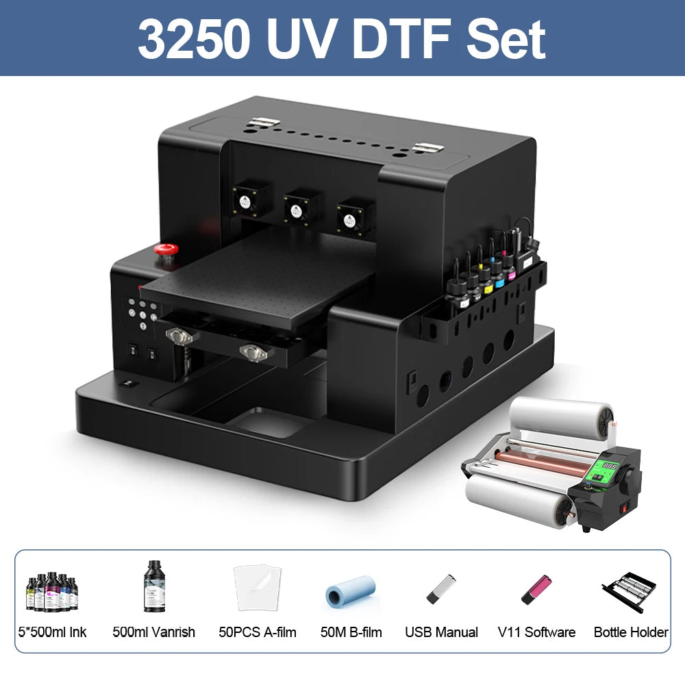 TOPPARTS A4 A3 UV Printer Flatbed Varnish for Phone Case