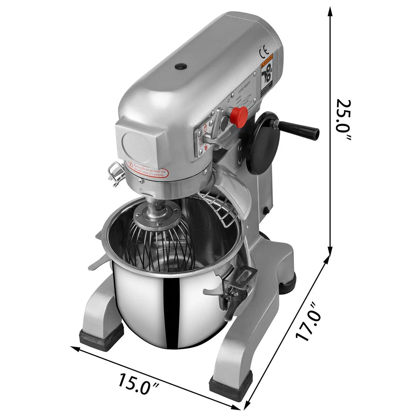 SucceBuy Electric Dough Machine Stainless Steel Commercial Egg Whisk Mixer