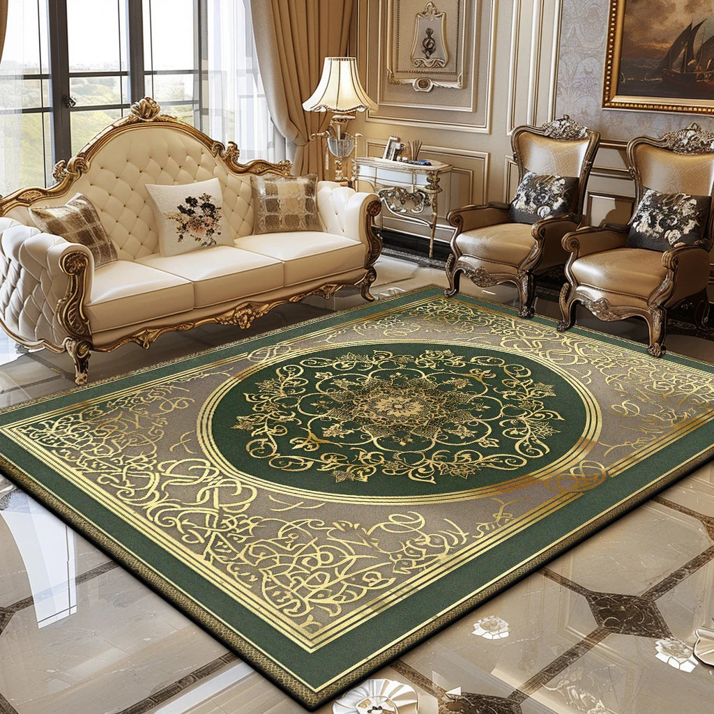 European Luxury Living Room Carpet Soft Fluffy Floor Mat Customizable