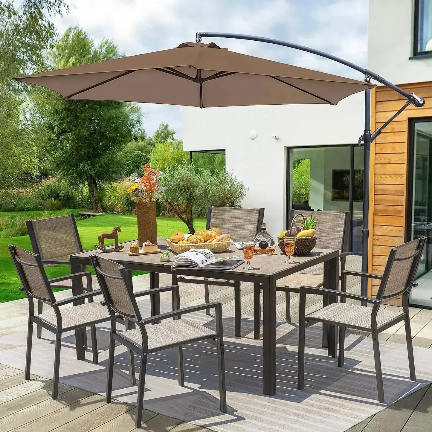 Patio Dining Set 7-Piece Outdoor Table And Chairs