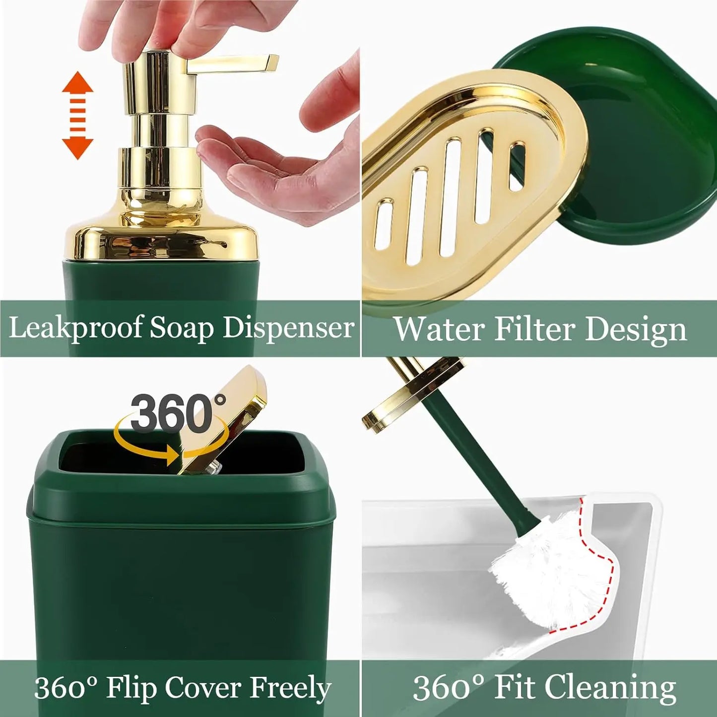 Complete Bathroom Set With Shower Curtain For Housewarming Gift