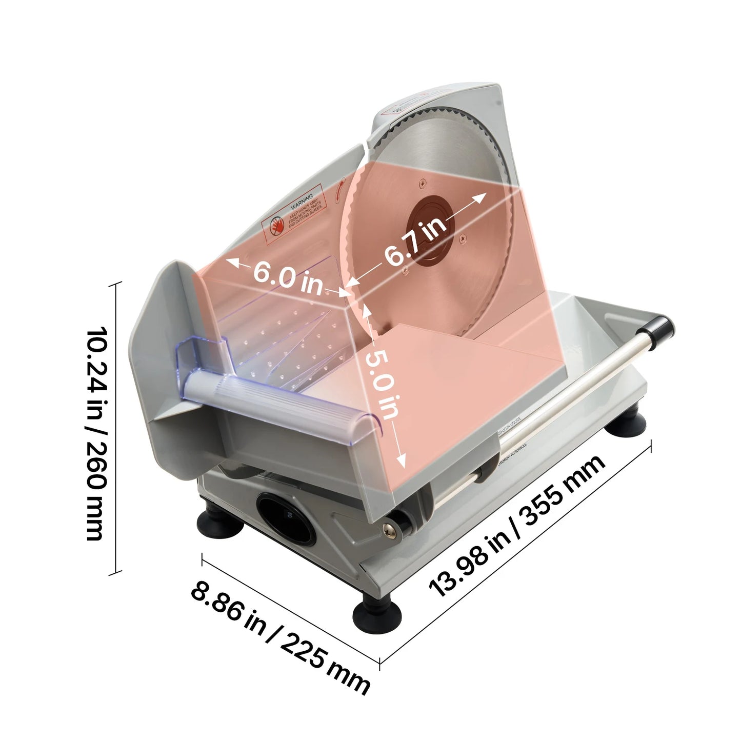 SucceBuy Electric Meat Slicer With Dual SUS420 Blades