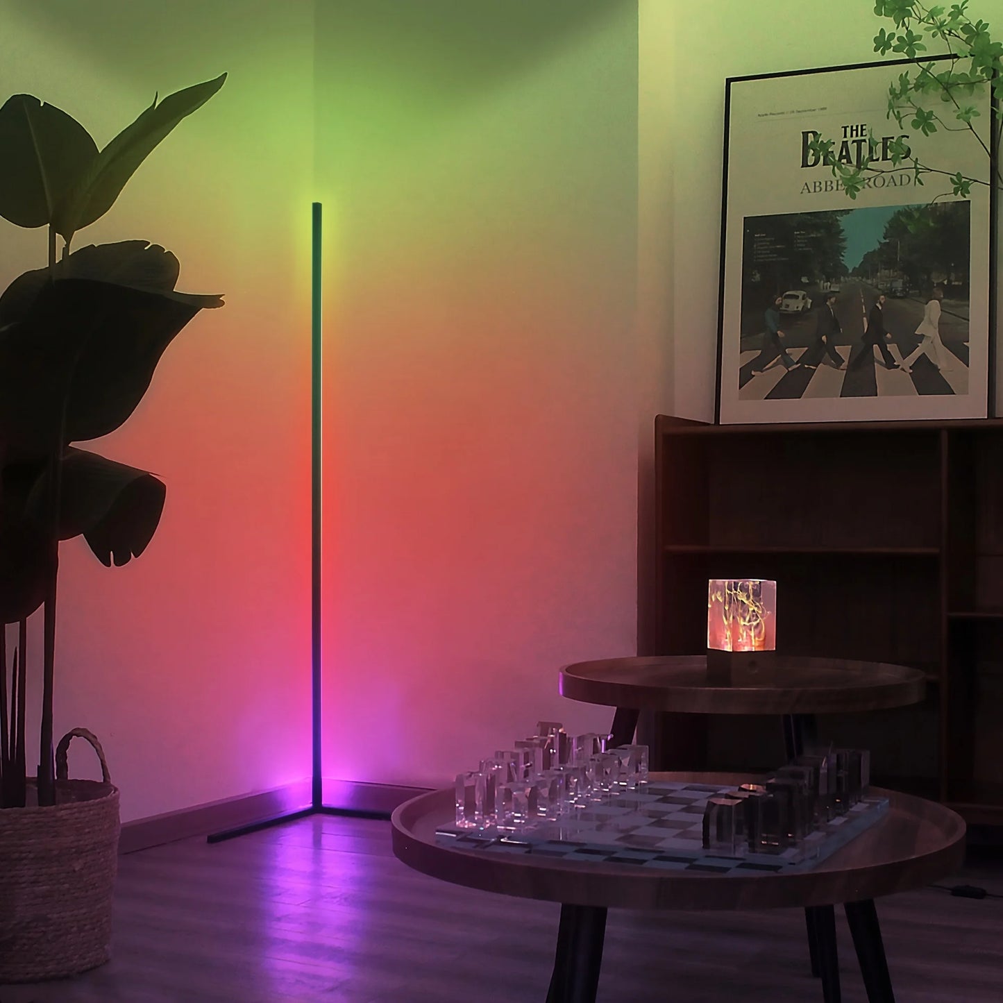 RGB Corner Floor Lamp With LED Lighting For Living Room