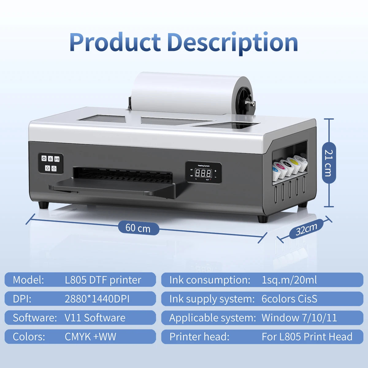 OLOEY A3 DTF Printer XP600 High Speed T Shirt Printing
