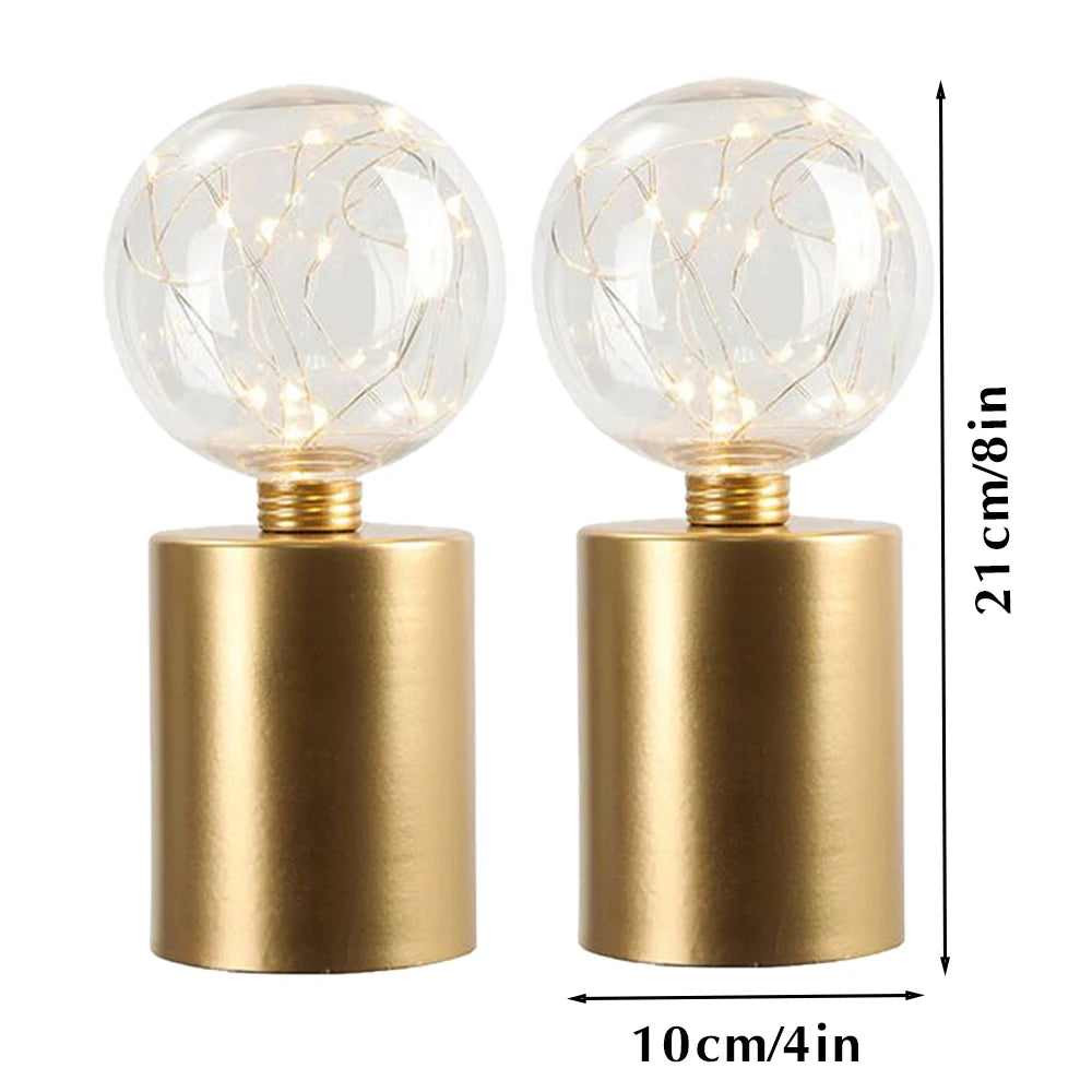 NEWIMAGE Battery Powered Cordless Table Lamps 2 Pack