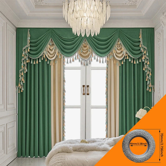Living Room Curtain Set 2 Pack Flannelette Shading, Luxury