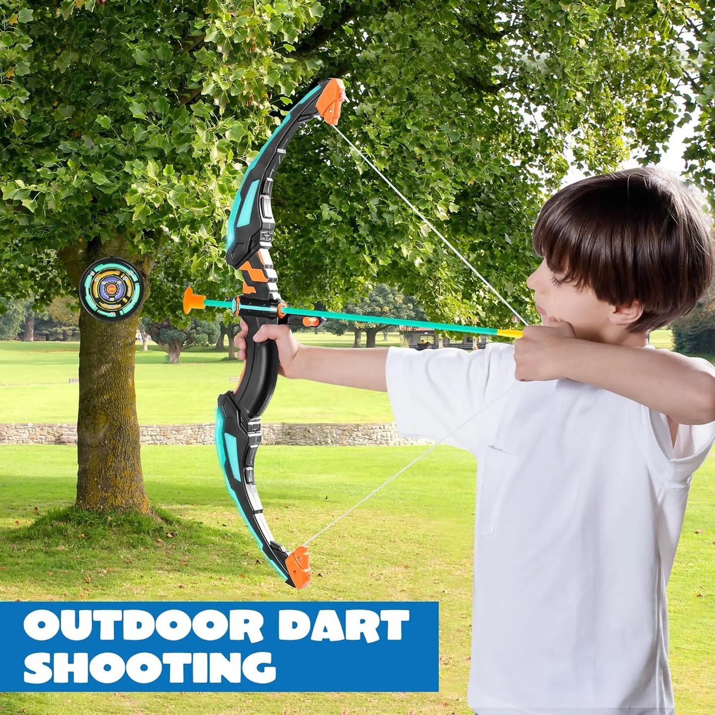 Joyfy LED Light Up Kids Bow And Arrow Archery Set