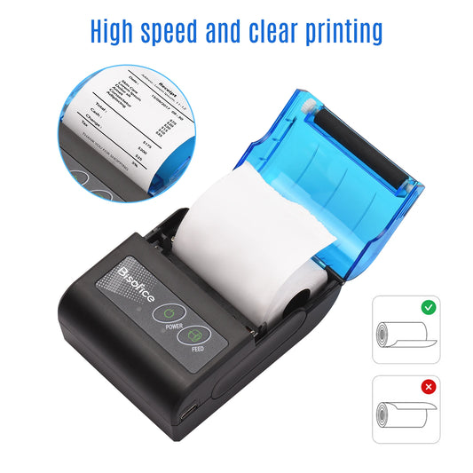 KKMOON Portable Mini Thermal Printer Wireless USB Receipt Printer