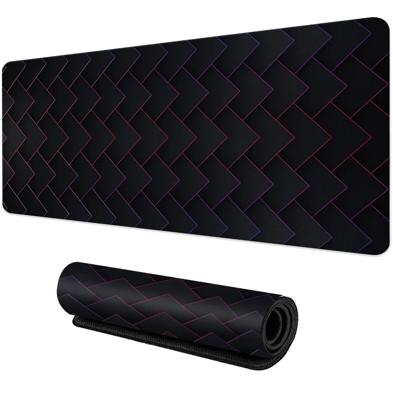 Non Slip Gaming Mouse Pad With Red Blue Gradient Edge