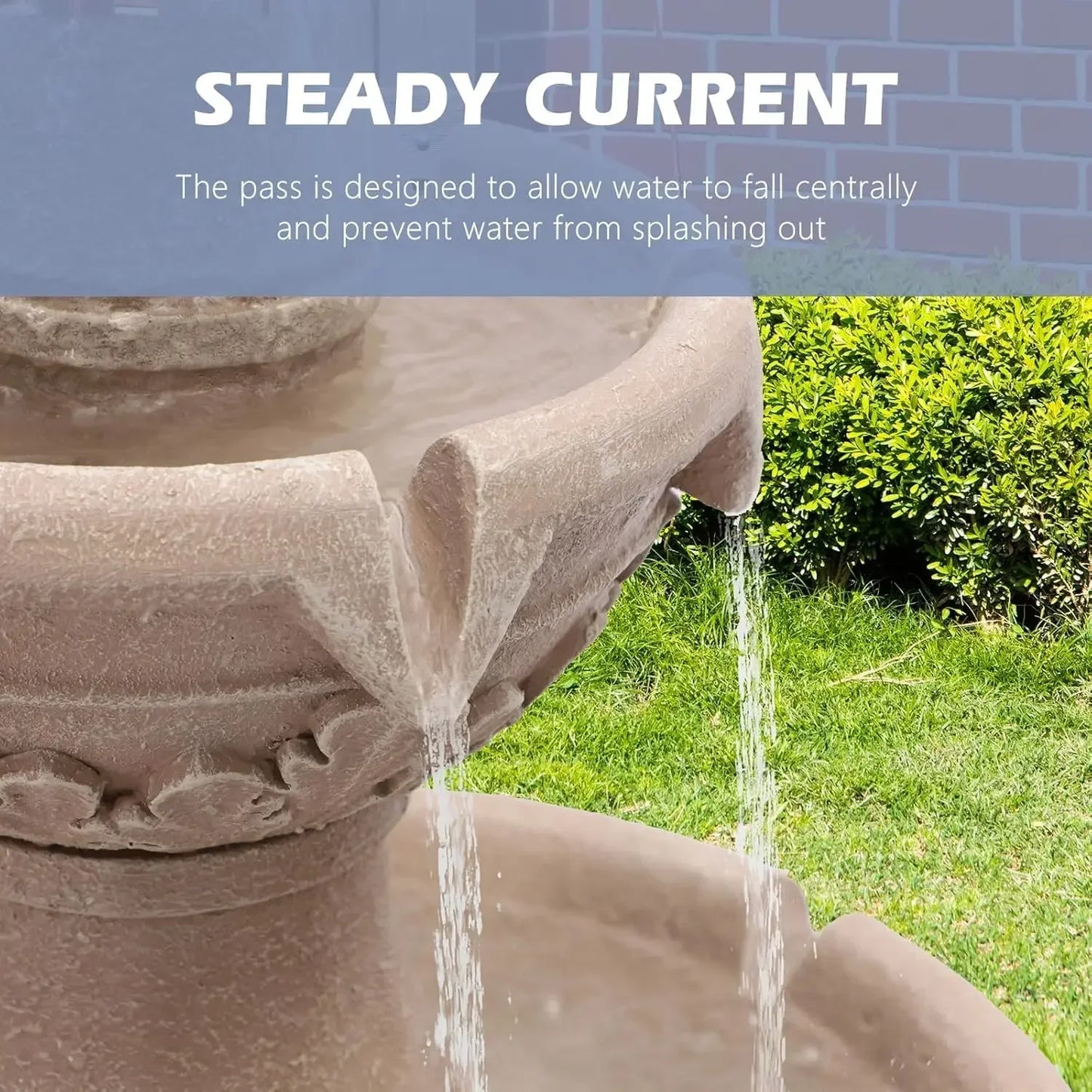 Outdoor Waterfall Fountain With Pineapple Top And Pump 3 Tier