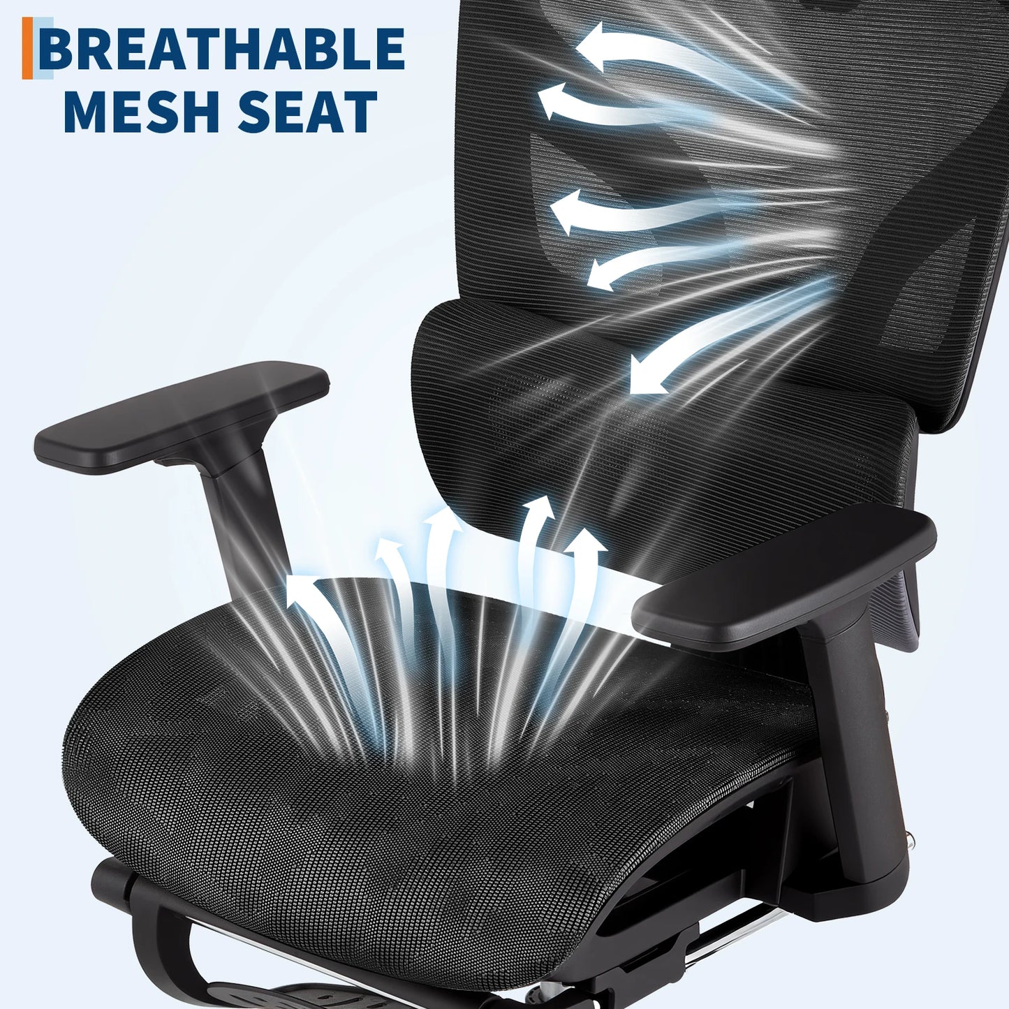 HiMISSE Ergonomic High Back Mesh Office Chair With 3D Armrests
