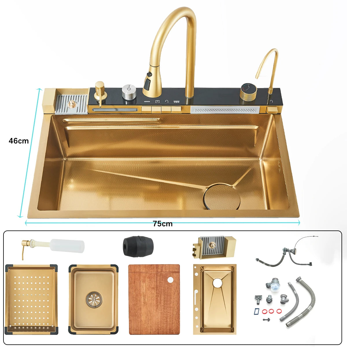 Shinesia Stainless Steel Kitchen Faucet Set With Digital Display