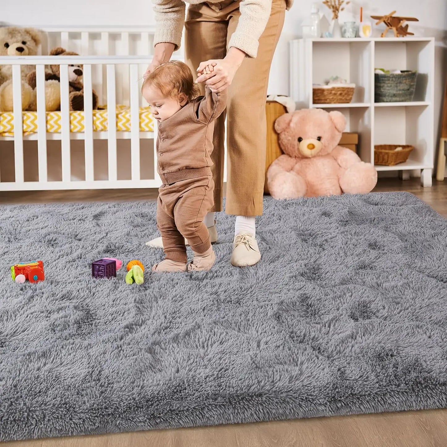 Soft Modern Indoor Shaggy Rug Non Slip Plush Area Rug