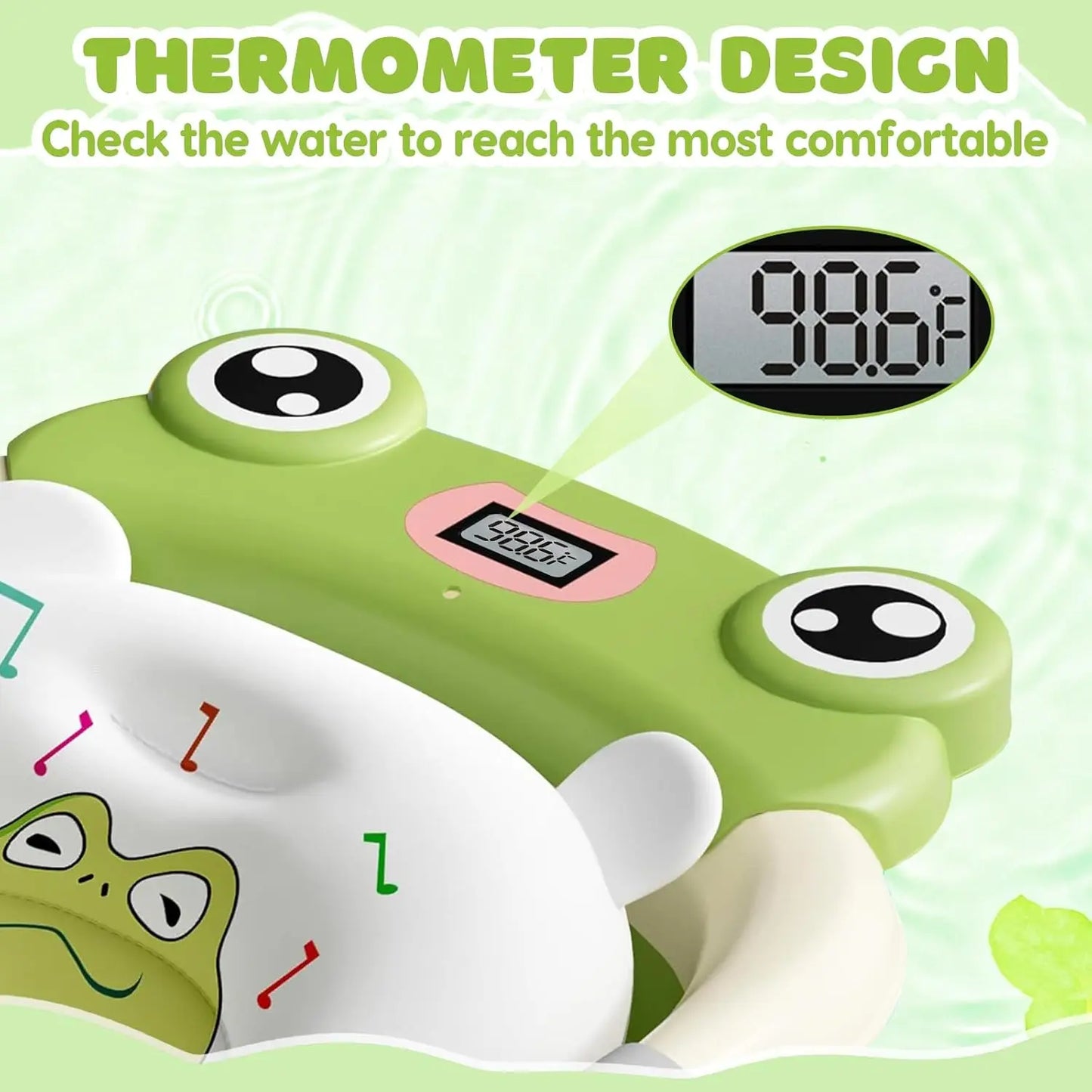 Baby Bath Tub Foldable With Cushion And Thermometer