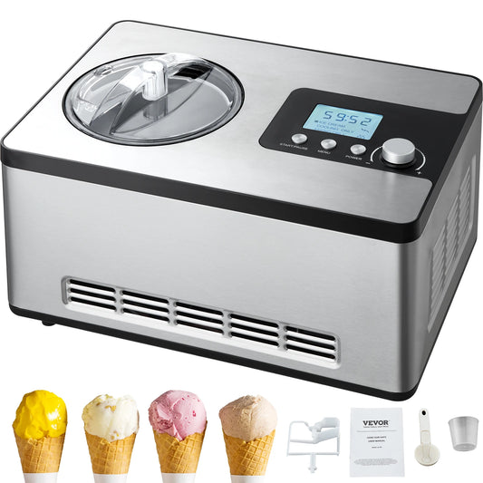 VEVOR Ice Cream Maker With Builtin Compressor For Home Kitchen