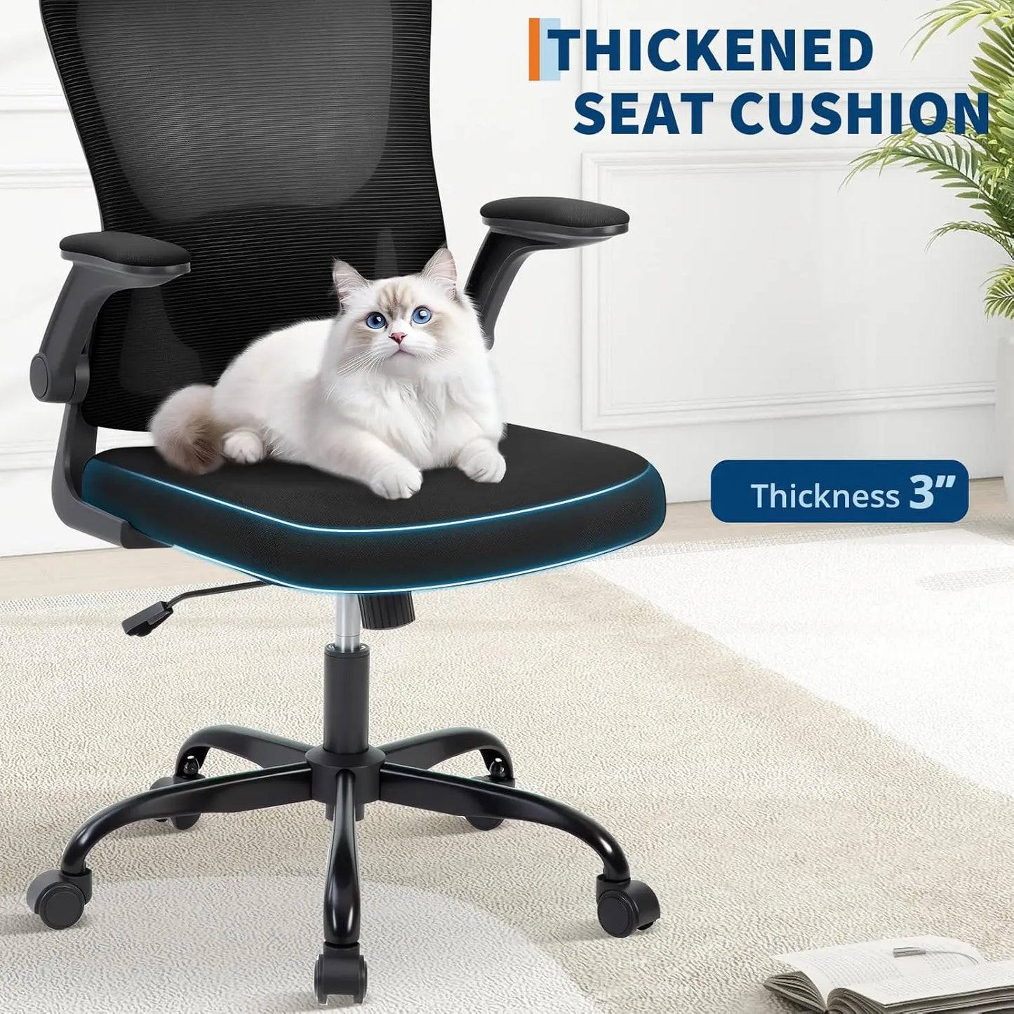 HobbyLane Ergonomic High Back Mesh Desk Office Chair With Headrest
