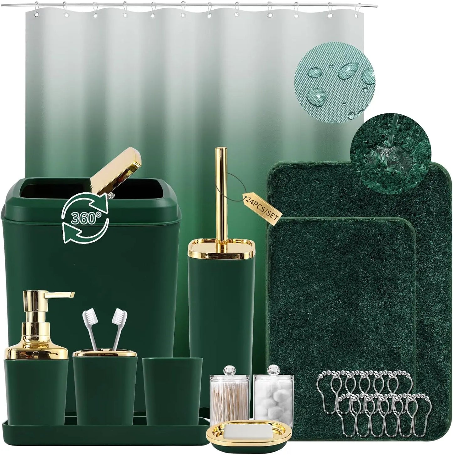 Complete Bathroom Set With Shower Curtain For Housewarming Gift