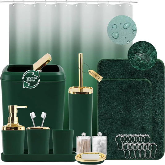 Complete Bathroom Set With Shower Curtain For Housewarming Gift