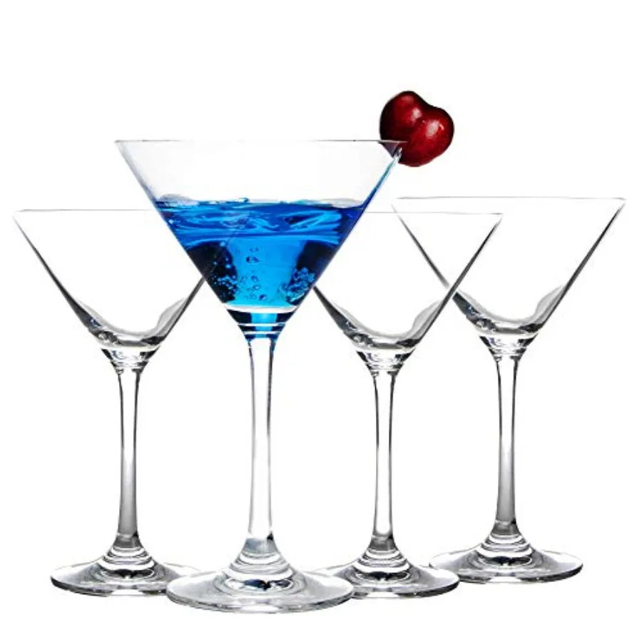 Crystal Martini Cocktail Glasses 9 Ounce Set of 4 With Premium Gift Box Premium Strong Lead-Free Clear for Bar Martini