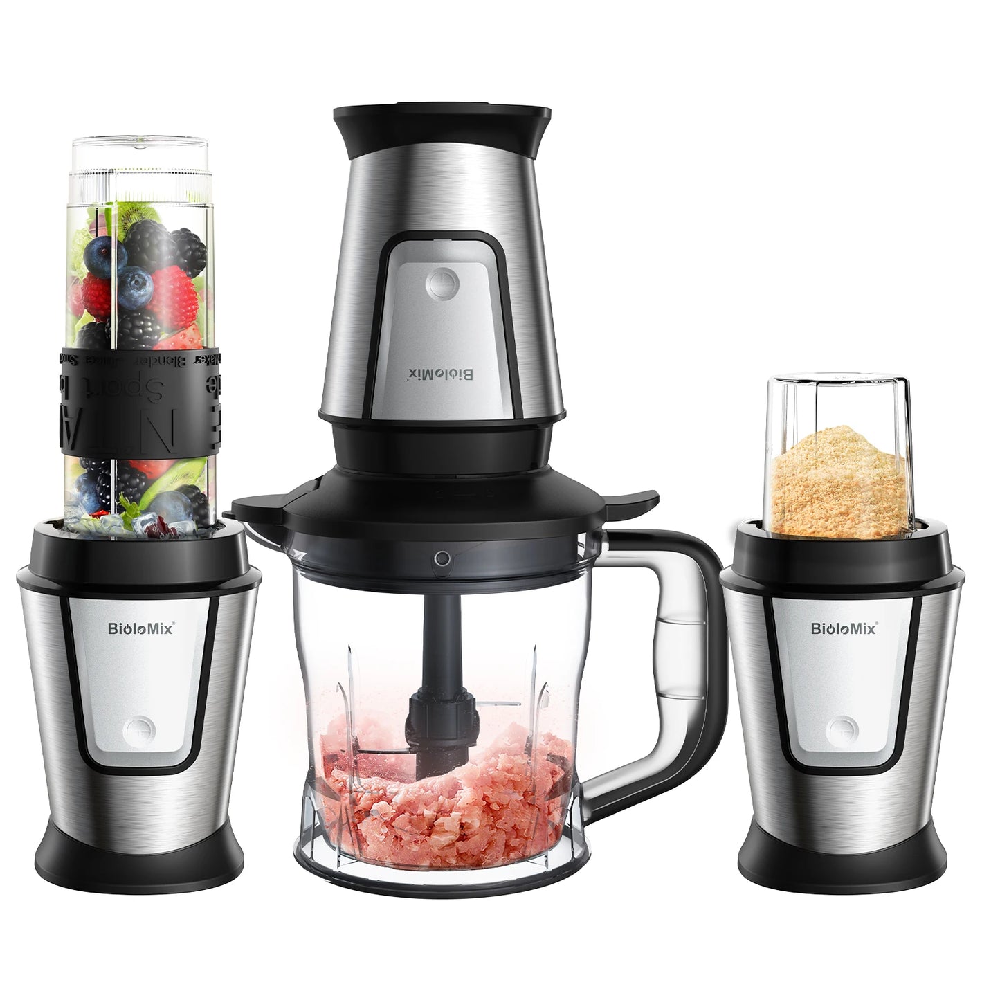 Biolomix 3-In-1 Multifunctional Food Processor 700W Juicer