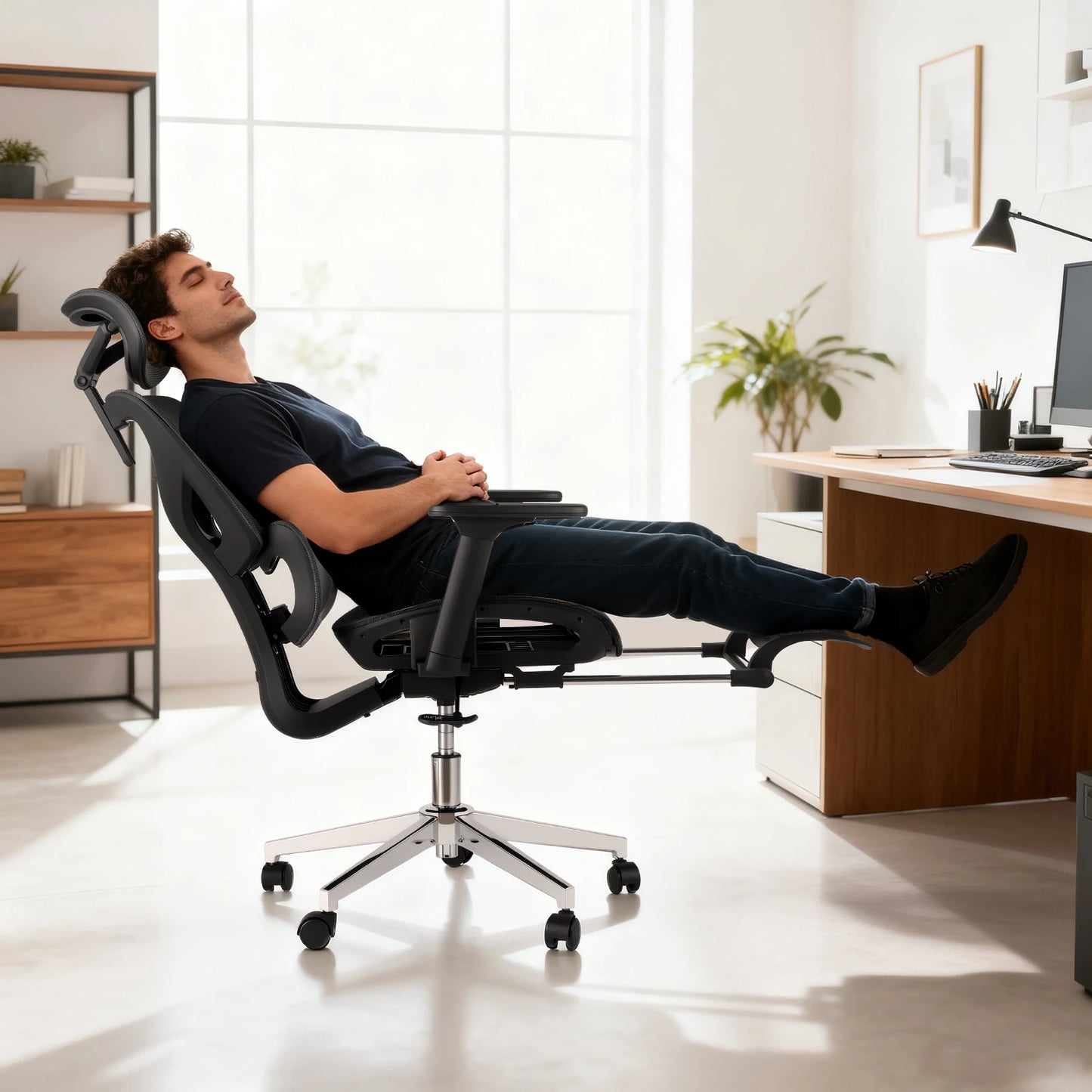 HiMISSE Ergonomic High Back Mesh Office Chair With 3D Armrests