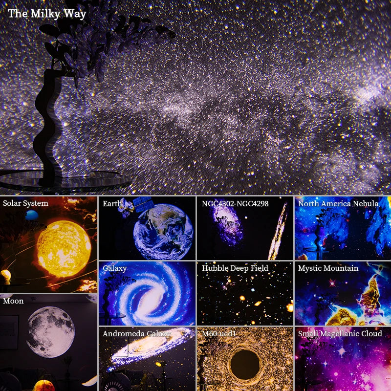 AUSYLE Night Light Galaxy Projector 360 Starry Sky Lamp