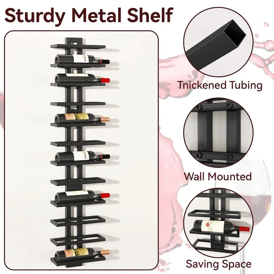 XMSJ Wall Mounted 12 Bottle Wine Rack